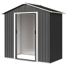 Abris de jardin - HELLOSHOP26 - 194x107x191 cm - Porte double coulissante - Acier galvanisé anti-corrosion - 4 aérations