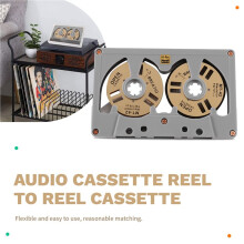 Audio Cassette Reel to Reel Cassette 50 Minute Blank Tape Double Sided Metal Reel Hollow Case Self-Made Self-Made