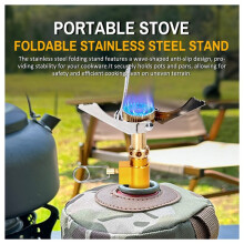 Portable Camping Stove Backpacking GasBurner Foldable Camp Stove  1600W for Outdoors Cooking Camping Picnic