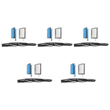 5X Car Dual Zone Air Conditioning Heater Flap Repair Kit 6480E3 for  407 2004-2016  C5 2001-2008
