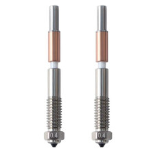 2Pcs for QIDI Plus4 Bimetal Nozzle Quick Removal Ceramic Insulation Integration 0.4mm Nozzles HighTemperature Resistance