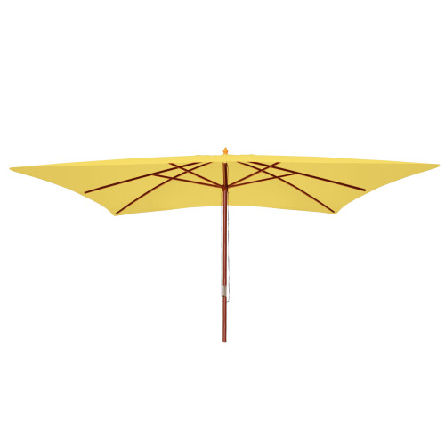 Sonnenschirm Lissabon, Gartenschirm Marktschirm, 3x4m Polyester/Holz 6kg