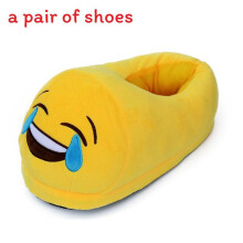 (Style G) Plush Stuffed Emoji Adult Kid Home Slippers Cartoon Footwear Slipper Indoor