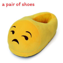(Style H) Plush Stuffed Emoji Adult Kid Home Slippers Cartoon Footwear Slipper Indoor