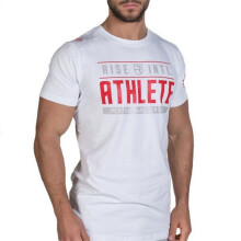 (White, M=US/UK/AU XS) Men Fitness Muscle T Shirt With Cotton Fabric For Running And Fashion Workout