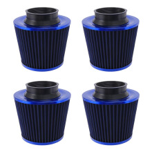 4X Universal Car Air Filter Vehicle Induction Kit High Power Mesh Finish Sport