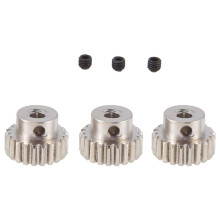 3PCS 3.175mm Shaft Metal Pinion Motor Gear 32DP 48DP 64DP M0.6 M0.8 for 1/10 1/8 RC Car 3650 3660,21t