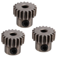3PCS 3.175mm Shaft Steel Pinion Motor Gear 32DP 48DP 64DP M0.6 for 1/10 1/8 RC Car 3650 3660,19T