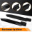For - 5 Series G30 M-Tech 525I 530I 540I 2017+ Rear Bumper Lip Angle Diffuser Splitter Spoiler Protector Bright Black 5