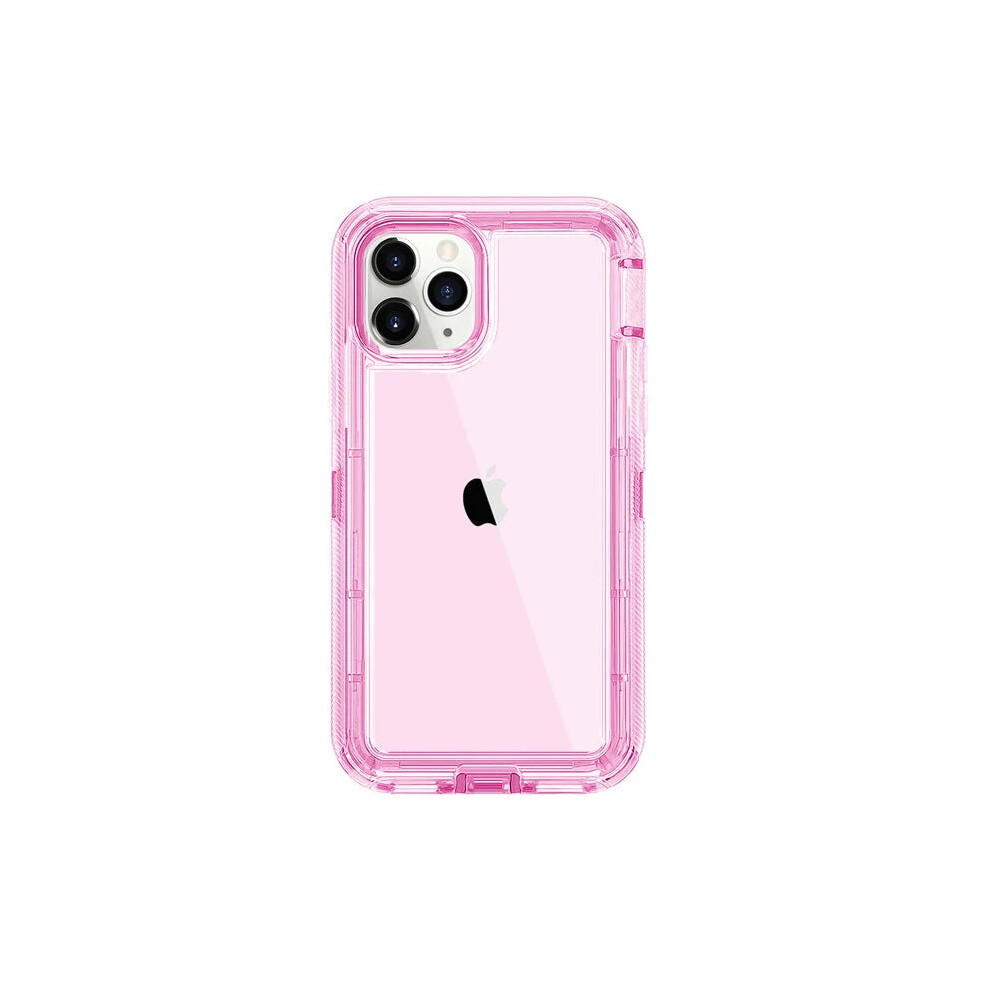 Photos - Case  Clear Transparent Shockproof Armor Glossy Plain  For iPhone 12 13 14 15 16(Pink, For iPhone 15)