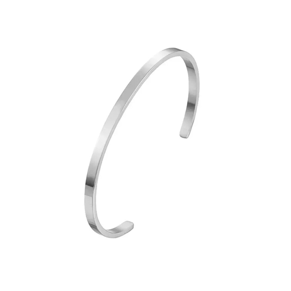 Photos - Bracelet  Twisted Stainless Steel Open Bangles for Men Women Delicate Cuff (G0393 1)