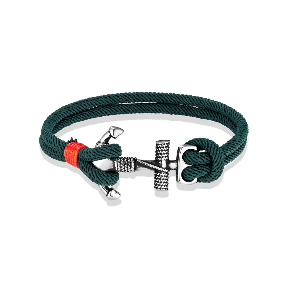 Photos - Bracelet  Mens Anchor  Double Strand Nautical Survival Rope Bracelet(23cm, SCM1768)