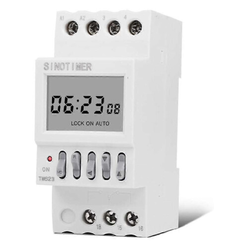 Power Time Control Switch Countdown Smart Switch Timer 16 on 16 Off Rail Installation 220V