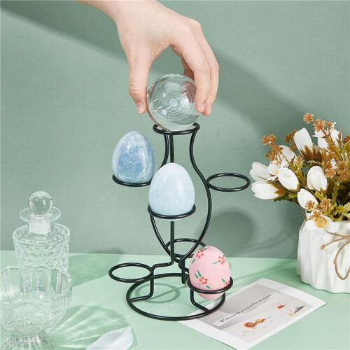2X Crystal  Stand, Egg-Shaped Display Stand, Sphere Display Stand, Crystal  Sphere Planet 2
