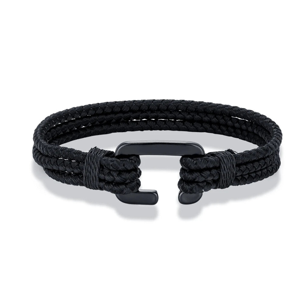 Photos - Bracelet  C Clasp  Mens Multilayer Keel Waterproof Rope Bracelet(21cm, Peacock Blue)