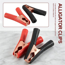 Car Alligator Clips Battery Clamps Crocodile Clip 100A Red+Black