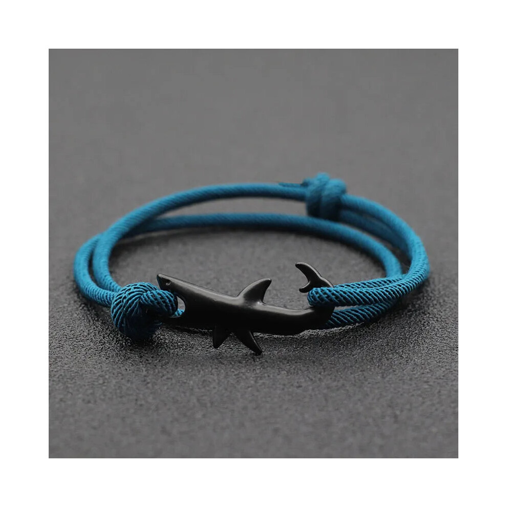 Photos - Bracelet  Unisex Shark  Double Layer Adjustable 3mm Cord Chain s(Coffe)