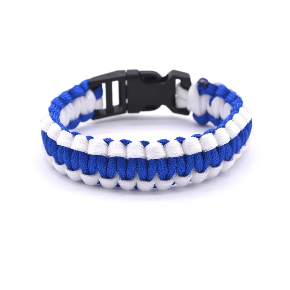 Photos - Bracelet  Unisex Thin Braided Cobra Weave Plastic Buckle Survival (Blue)
