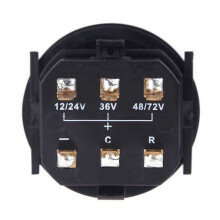 3X 12V/24V/36V/48V/72V LED Digital Battery Status Charge Indicator with Hour Meter Gauge Black