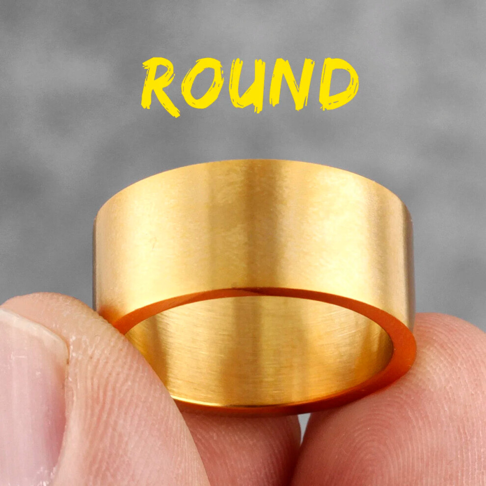 Photos - Ring  Simple Vintage Stainless Steel Mens Womens  Charm Trendy(R676 Polaris, 8)
