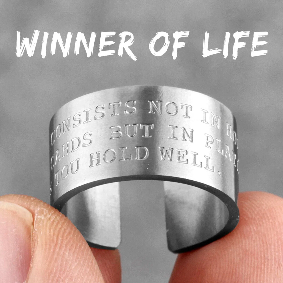 Photos - Ring  Simple Vintage Stainless Steel Mens Womens  Charm Trendy(R676 Winner of life 1, 11)