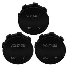 3X Voltage Meter Universal Voltmeter Digital Display Water Resistant LED Green Color for 12V-24V  Car Motorcycle Truck