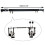 Double Kick Drum Pedal Drivaxel StåL Bas Drum Pedal Linkage Connector Arm , Silver 6