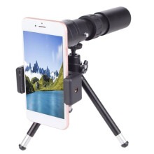 10-300 X Zoom HD Bärbar Stark Kikare Långdistans Professionell Spyglass Monocular Telescope Low Night Vision Svart