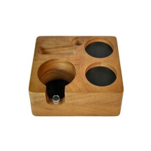 Adjustable Multifunctional Wooden Coffee Tamper Base Holder Accessories for Portafilters 58mm Powder Pressing