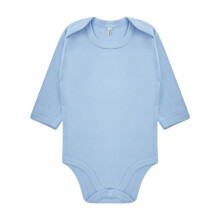 (6-12 Months, Light Blue) Casual Classics Baby Long-Sleeved Bodysuit