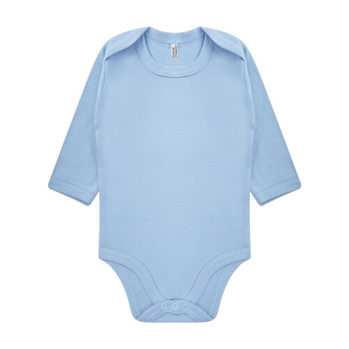 (6-12 Months, Light Blue) Casual Classics Baby Long-Sleeved Bodysuit