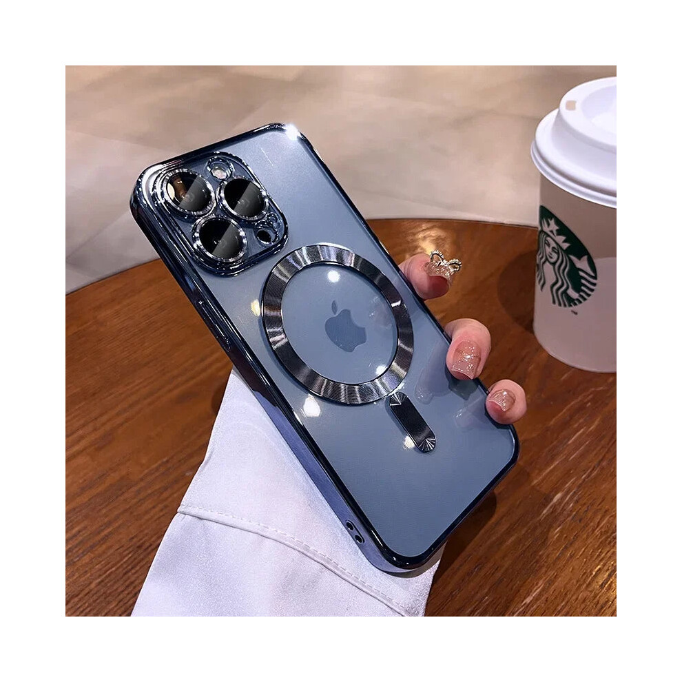 Photos - Case Magnetic Wireless Charging Full Lens Protect For iPhone 16 15 14 13(Blue, For iPhone 14)