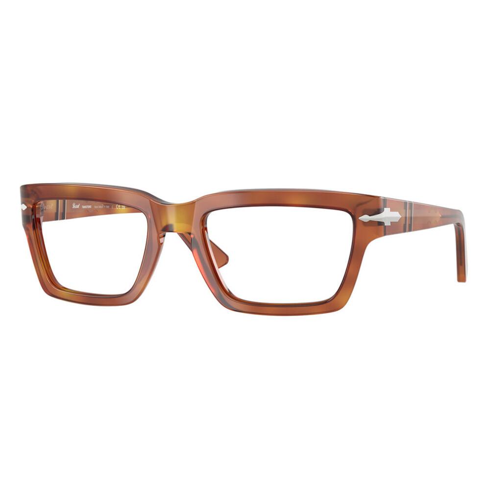 Persol Men's Brown/Green Po3363s 96/Gj Man Sunglasses Acetate Squared Photochromatic - Image 3