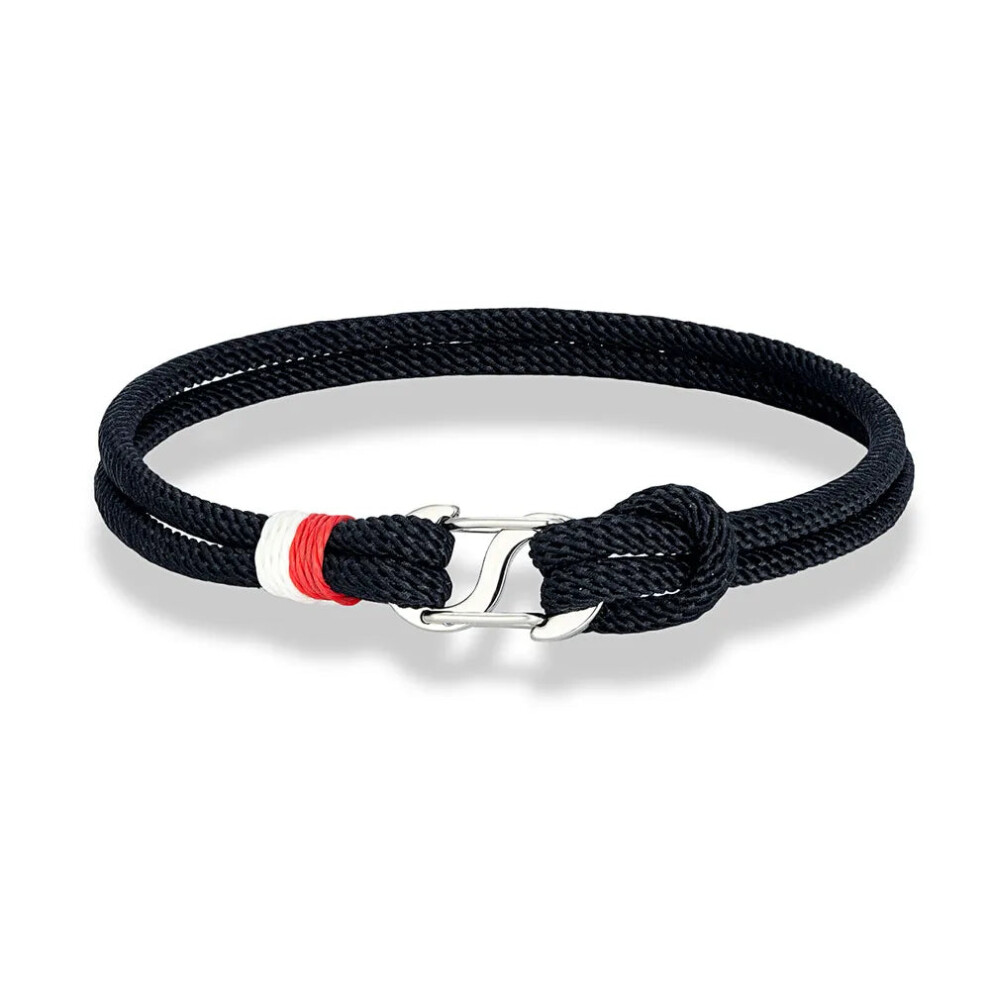 Photos - Bracelet  Braided Rope  Carabiner Clasp Survival Unisex (23cm, Coffee)