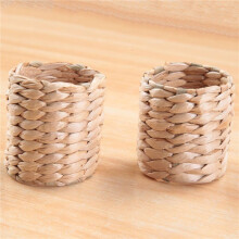 12Pcs Napkin Rings,Water Hyacinth Napkin Holder Rings - Rustic Napkin Rings for Birthday Party, Dinner Table Decoration