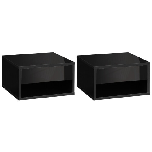 2 Pieces Bedside Table Wall Mounted Nightstand 2