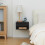 2 Pieces Bedside Table Wall Mounted Nightstand 6