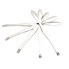 Seafood Tool Crab Crackers Picks Spoons Stainless Steel Crab Peel Shrimp Tool Lobster Clamp Pliers Clip Pick - 5Pcs