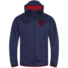 Arsenal FC Official Mens Shower Jacket Windbreaker Peaked Hood Navy XXL