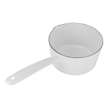 1.3L Estilo JaponéS CeráMica Blanca Leche Olla Cocina Cocina Olla Olla Stewpan Alimentos para BebéS Cacerola con Manejar Largo para una Persona