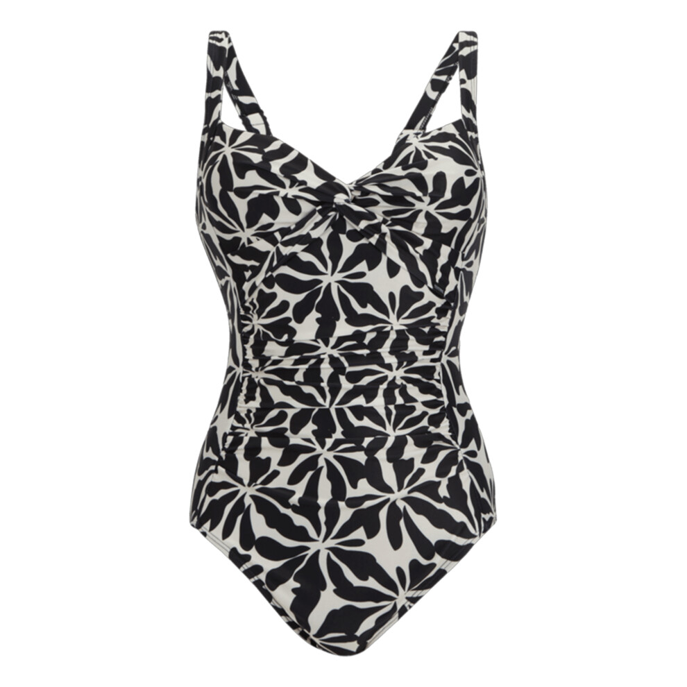 Regatta (18 Uk, Beige) Womens/Ladies Sakari Abstract Floral Tummy Control One Piece Swimsuit