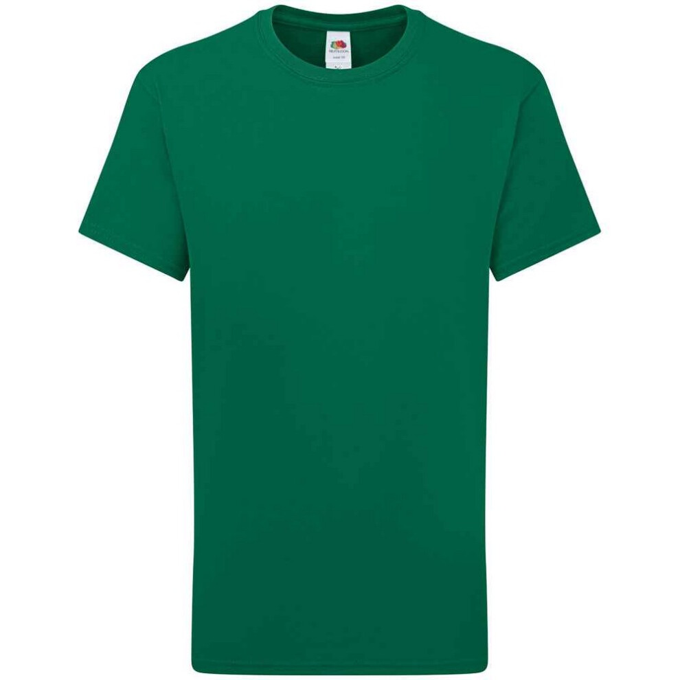 Fruit Of The Loom (9-11 Years, College Green) Childrens/Kids Iconic 195 Premium T-Shirt