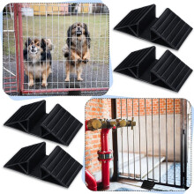 10 Pcs Pet Gate Support Feet Freestanding Dog Gates Stabilizer Feet Plastic Triangle Reinforcement Fitting Dog Panel