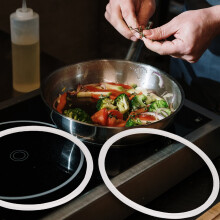 Silicone gasket Sealing ring for pressure cooker 22 cm inner diameter, 2 pieces, transparent