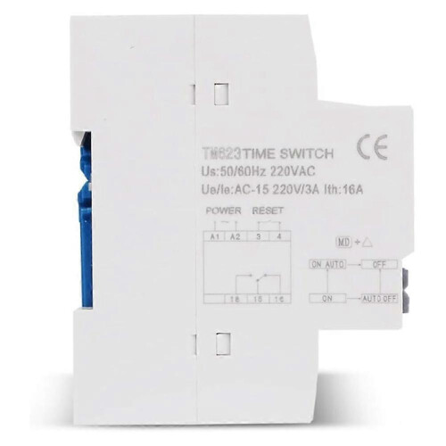 Power Time Control Switch Countdown Smart Switch Timer 16 on 16 Off Rail Installation 220V 1