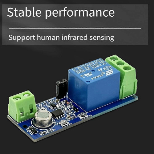 Relay Module Human Body Infrared Sensing Single Module Delay Time Adjustable Dual Mode Multifunction Module 2