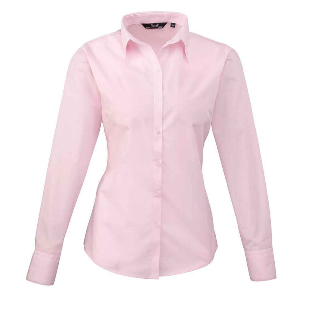 Premier (20 Uk, Pink) Womens/Ladies Long-Sleeved Shirt