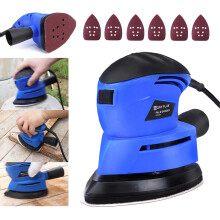 Electric Detail Mouse Sander 130W with Dust Collector, 6Pcs Sandpapers, 12000RPM Orbital Palm Detail Sanders, Wood Hand Sanders, Sanding Machine