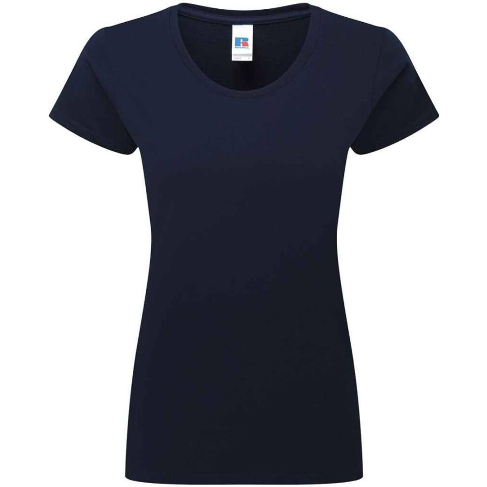 Russell (L, French Navy) Womens/Ladies Authentic Ringspun Cotton Classic T-Shirt