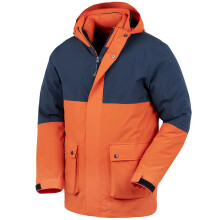 (XXL, Orange/Navy) Result Recycled Unisex Adult Padded Ripstop 3 in 1 Jacket